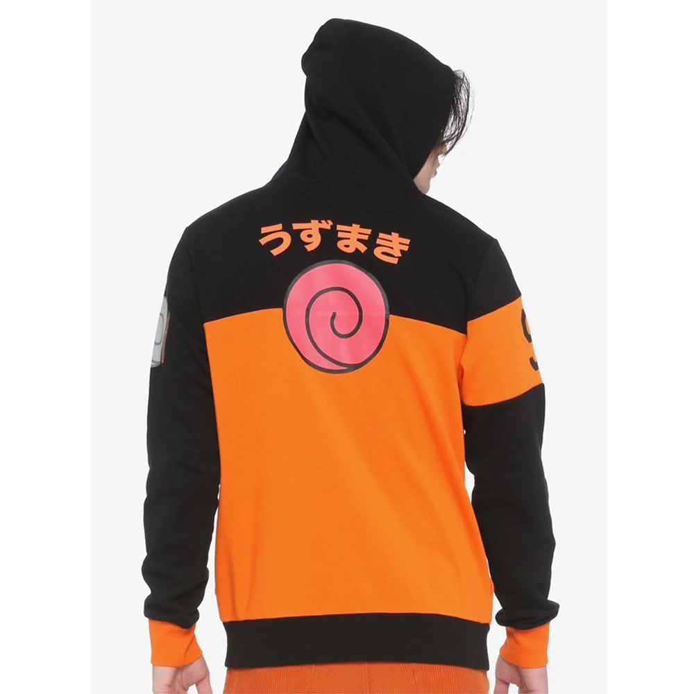 Naruto Shippuden Uzumaki Anime Print Cosplay Zip Up Hoodie for Men Women Kids Soft Comfy Loose Casual Autumn Winter Streetwear