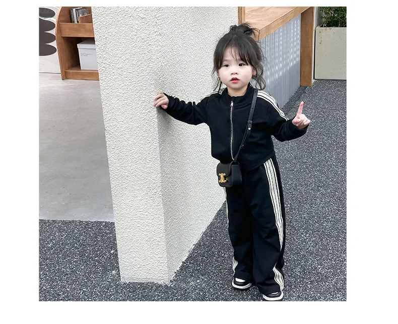 Girls' Zipper Hoodie & Pants Set - 2-Piece Casual Outfit for Toddlers | Boutique Kids' Clothing (Ages 2-6) Kids Clothes Girls