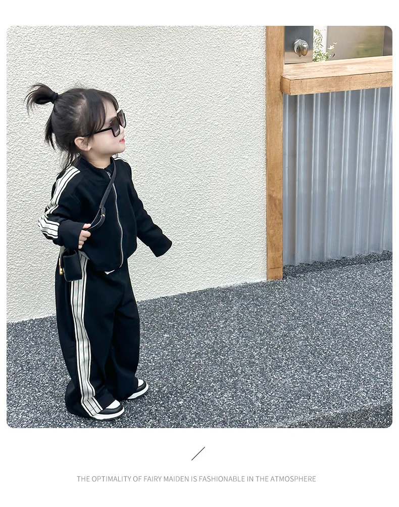 Girls' Zipper Hoodie & Pants Set - 2-Piece Casual Outfit for Toddlers | Boutique Kids' Clothing (Ages 2-6) Kids Clothes Girls