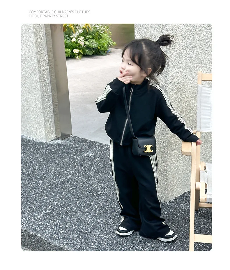 Girls' Zipper Hoodie & Pants Set - 2-Piece Casual Outfit for Toddlers | Boutique Kids' Clothing (Ages 2-6) Kids Clothes Girls
