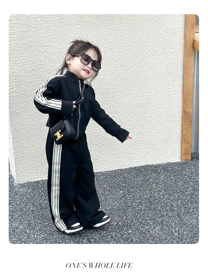 Girls' Zipper Hoodie & Pants Set - 2-Piece Casual Outfit for Toddlers | Boutique Kids' Clothing (Ages 2-6) Kids Clothes Girls