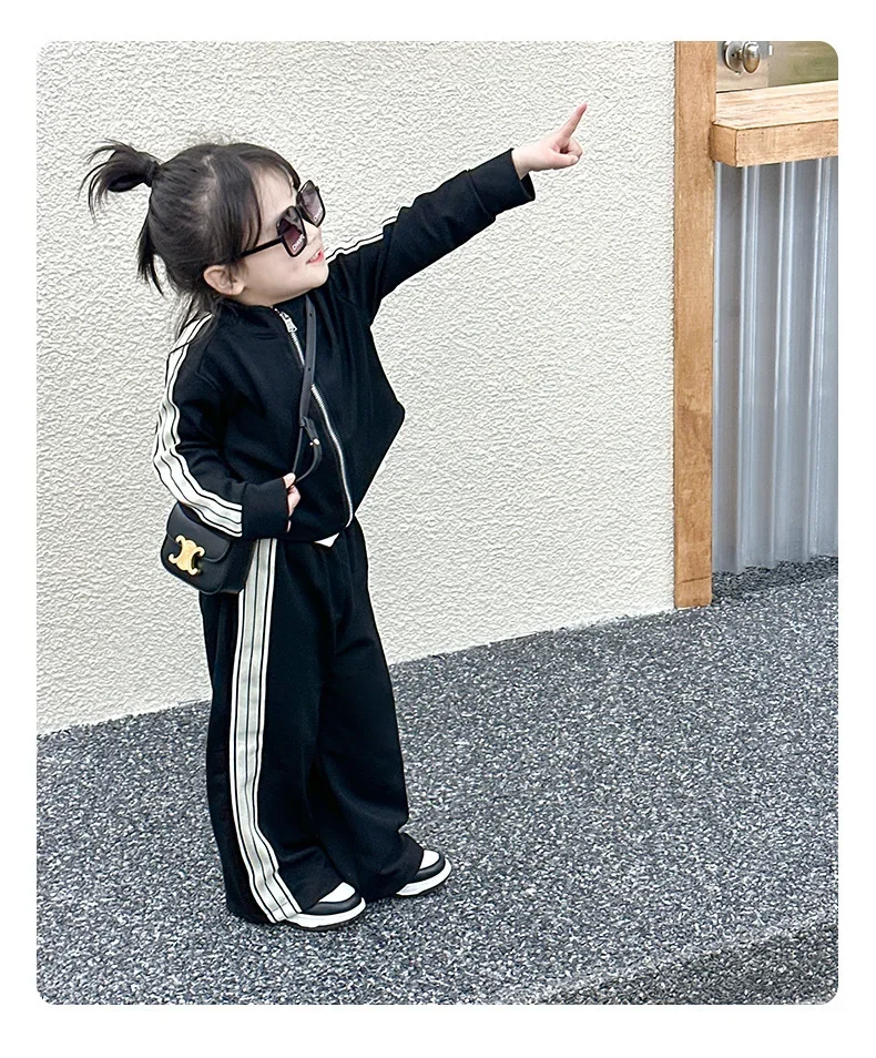 Girls' Zipper Hoodie & Pants Set - 2-Piece Casual Outfit for Toddlers | Boutique Kids' Clothing (Ages 2-6) Kids Clothes Girls