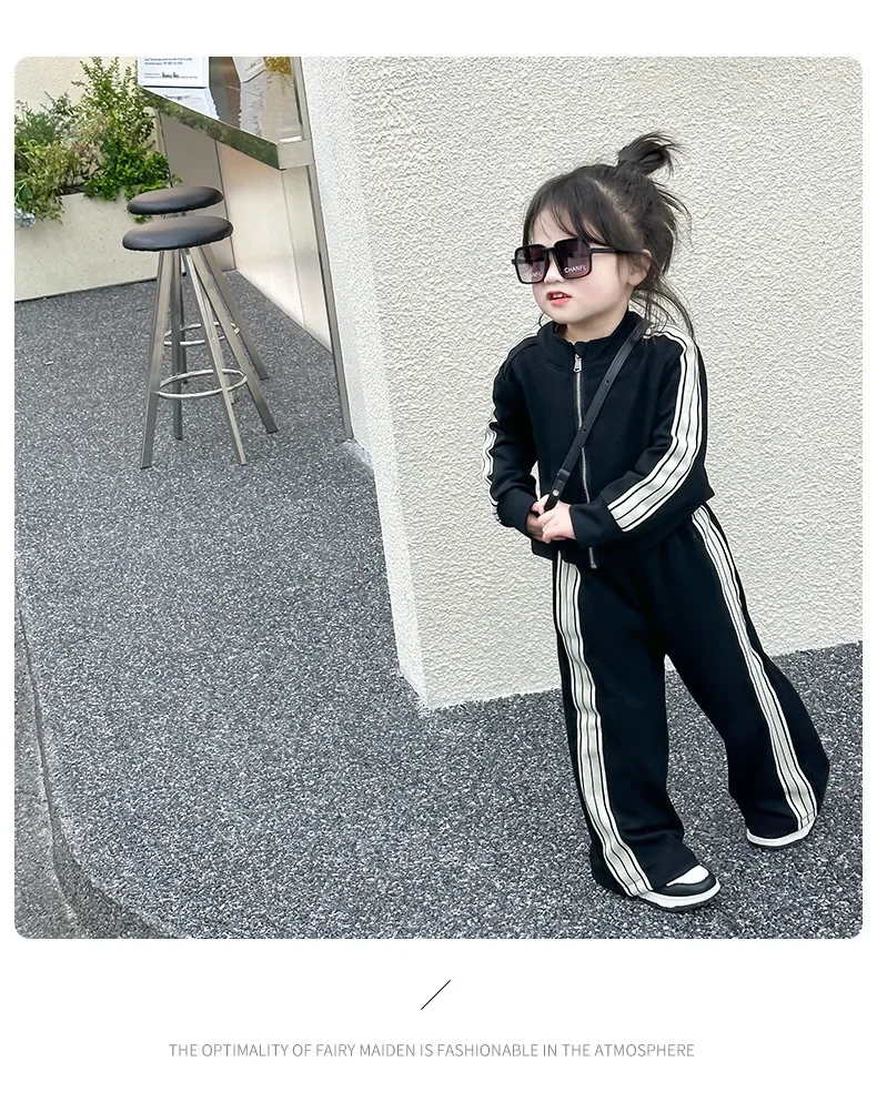 Girls' Zipper Hoodie & Pants Set - 2-Piece Casual Outfit for Toddlers | Boutique Kids' Clothing (Ages 2-6) Kids Clothes Girls