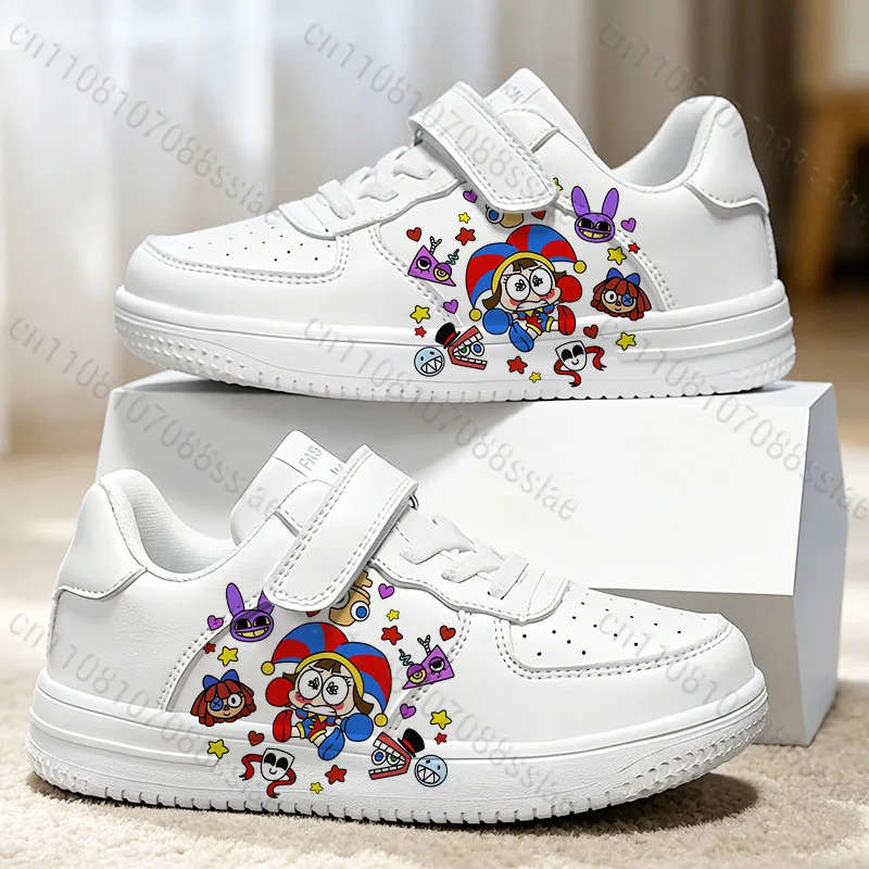 Amazing Digital Circus Pattern Girls Boys Teenager Student Kids Comfortable Non-slip White Lovely Print Casual Sneakers Gift