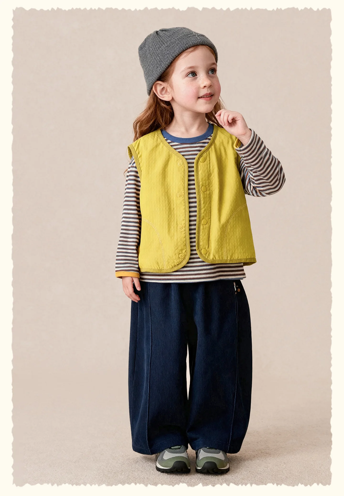 Amila 2026 Autumn New Kids T Shirt Retro Colorful Stripe Two Tone Long Sleeve Base Layer Fashion Casual Soft Comfortable Top