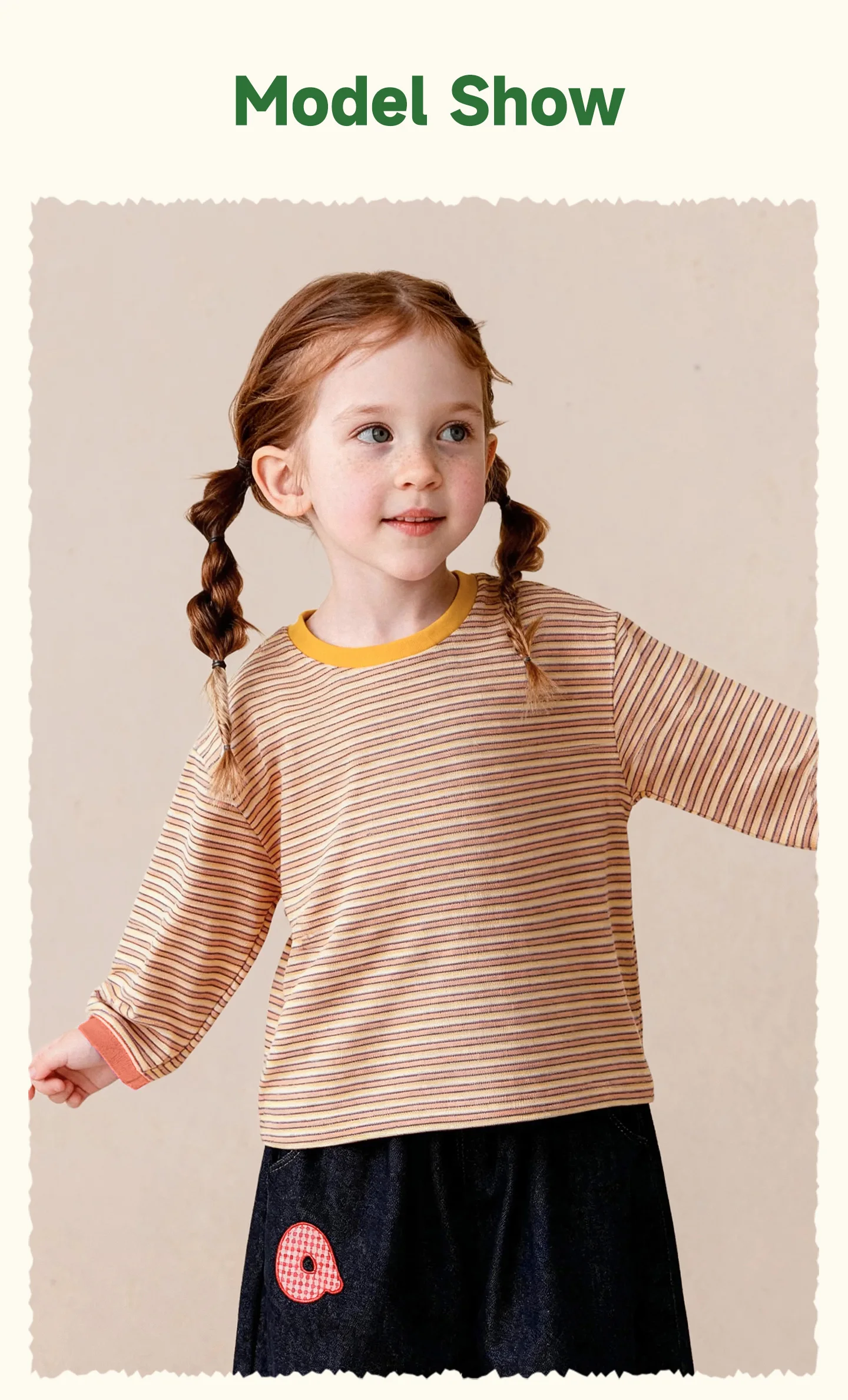 Amila 2026 Autumn New Kids T Shirt Retro Colorful Stripe Two Tone Long Sleeve Base Layer Fashion Casual Soft Comfortable Top