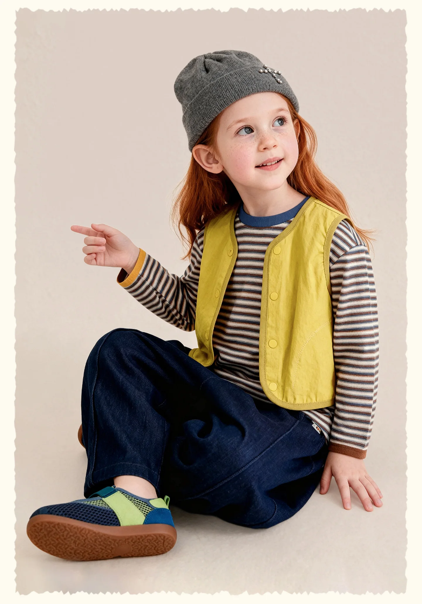 Amila 2026 Autumn New Kids T Shirt Retro Colorful Stripe Two Tone Long Sleeve Base Layer Fashion Casual Soft Comfortable Top