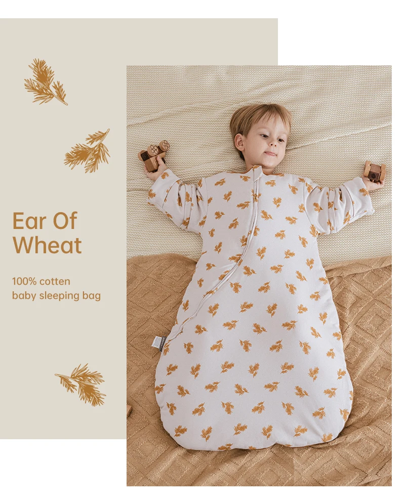 Sleeping Bag For Babies 0-24Months Thicker Winter Sleep Sack Removable Sleeves Kids Anti-Kick Prevent Cold Baby Blanket 3.5Tog