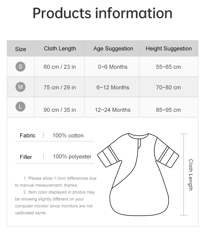 Sleeping Bag For Babies 0-24Months Thicker Winter Sleep Sack Removable Sleeves Kids Anti-Kick Prevent Cold Baby Blanket 3.5Tog