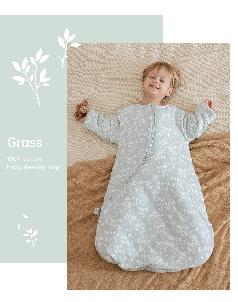 Sleeping Bag For Babies 0-24Months Thicker Winter Sleep Sack Removable Sleeves Kids Anti-Kick Prevent Cold Baby Blanket 3.5Tog
