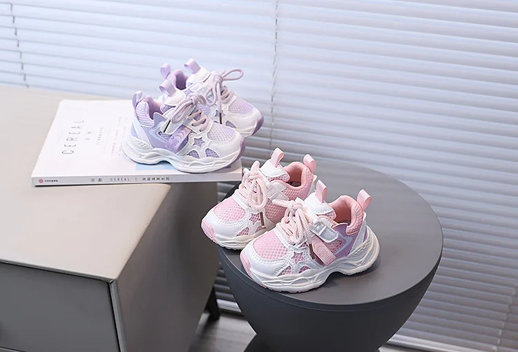 2026 Children's Sneakers Girls Spring Autumn Kids School Sport Shoes Fashion Girls Causal Walking Shoes Breathable Non-slip