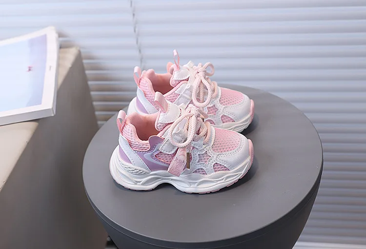 2026 Children's Sneakers Girls Spring Autumn Kids School Sport Shoes Fashion Girls Causal Walking Shoes Breathable Non-slip