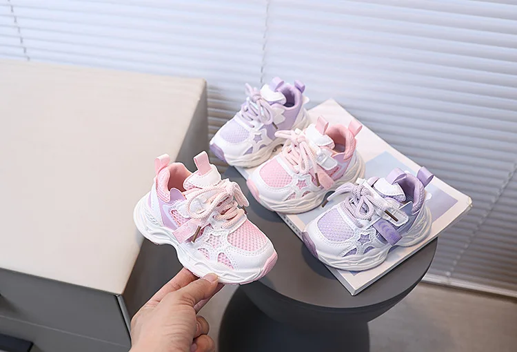 2026 Children's Sneakers Girls Spring Autumn Kids School Sport Shoes Fashion Girls Causal Walking Shoes Breathable Non-slip