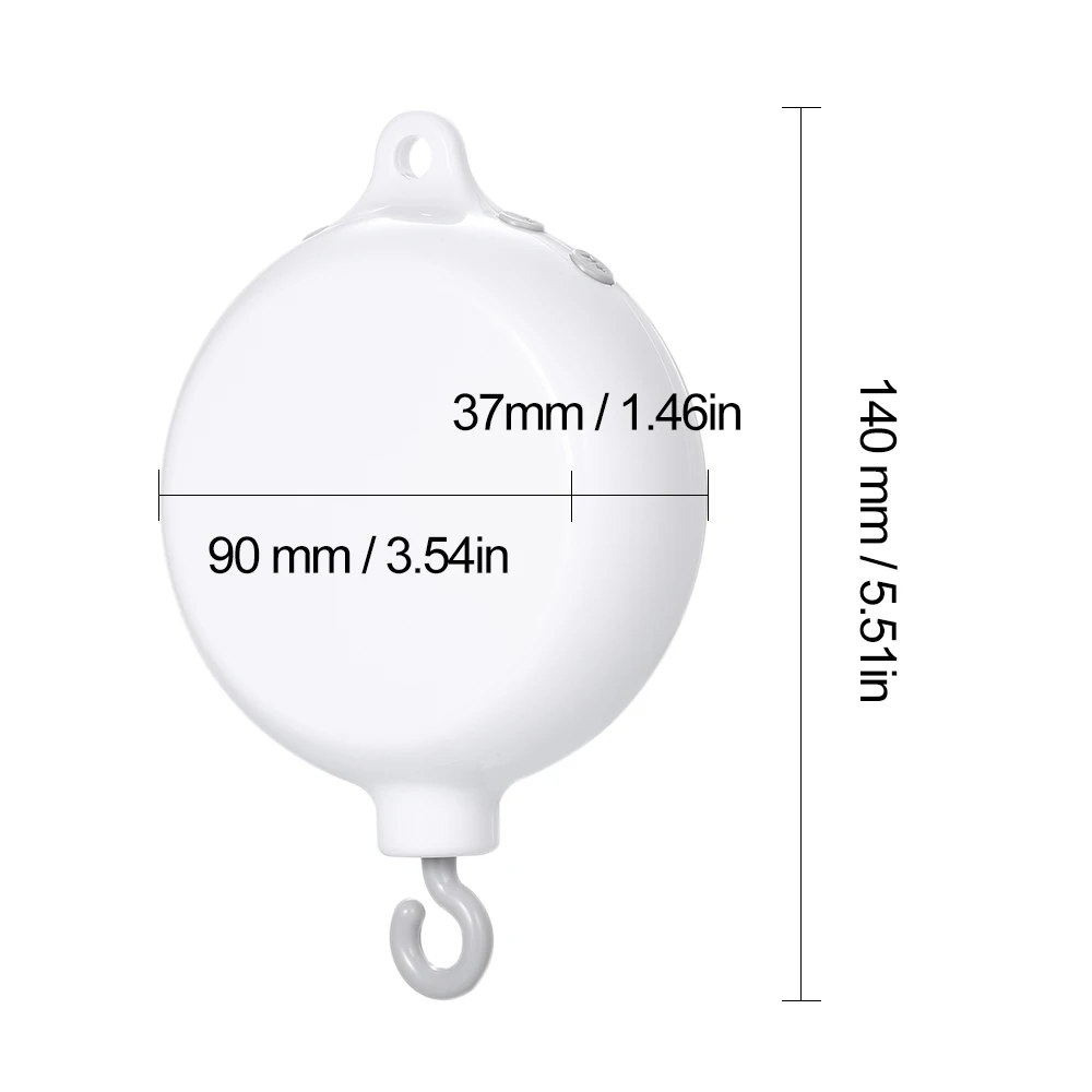 Music Box Rotary Baby Crib Bed Toy Musical Mobiles 35 Songs Music Box Remote Control Movement Bells for Kids with USB Line