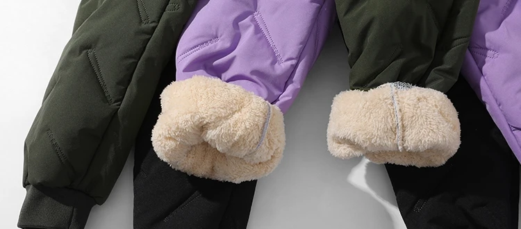 Dubbped Boys Girls Winter Pants Waterproof Cotton Padded Thick Warm Trousers Ski Pants Elastic Kids Fleece Pant Thick Clothes