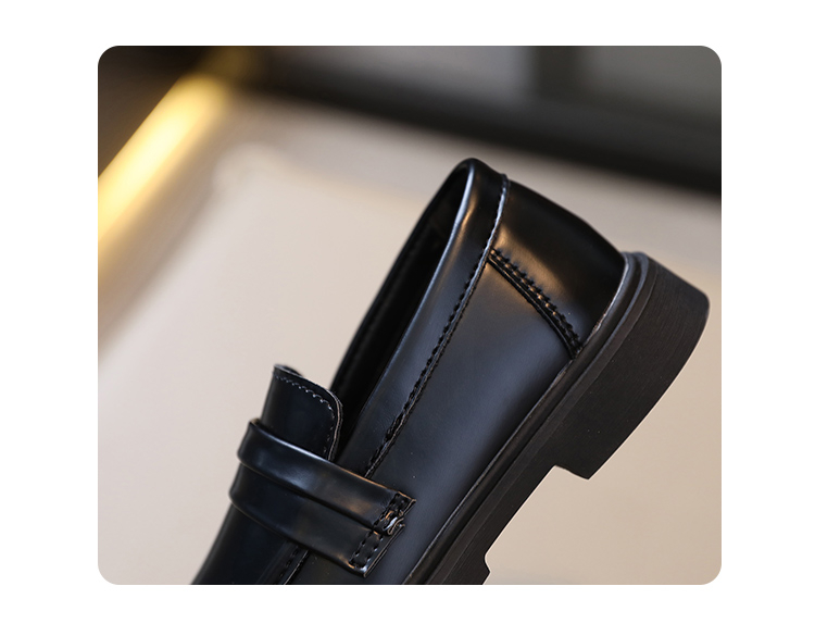 Girls Loafers Round-toe Children Fashion Princess Leather Shoes for Party Wedding Boys Kids Uniform School Shoes Soft All Match