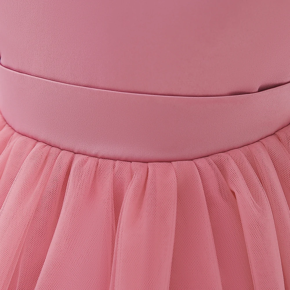 Big Bow Baby Girls 1st Birthday Princess Dress Toddler Infant Embroidery Flower Baptism Girl Party Dresses for Kids Wedding Gown