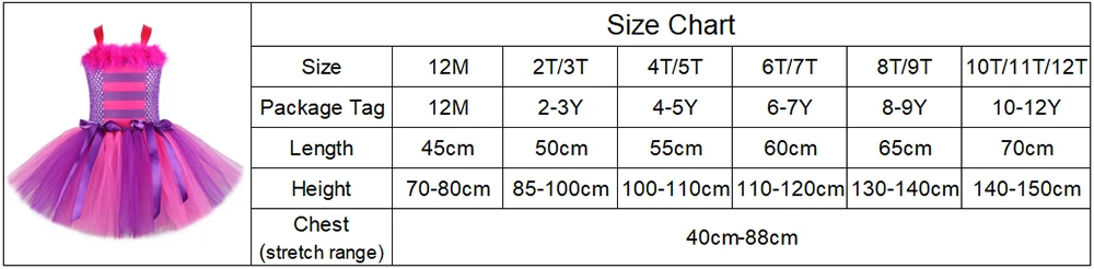Girls Cat Costume Hot Pink Purple Cartoon Magic Striped Cat Tutu Dress Toddler Kids Halloween Carnival Party Dress Up Outfits