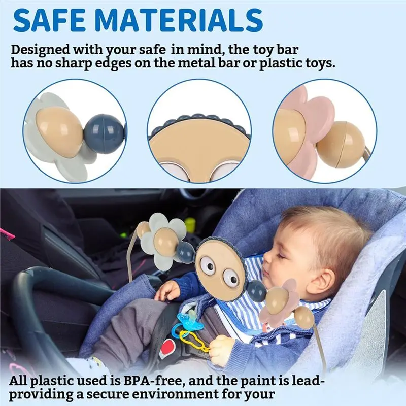 Best For Babies Bouncer Accessory Googly Eyes For Baby Bouncer Stroller Arch Car Seat-Easy Installation-With Music Feature