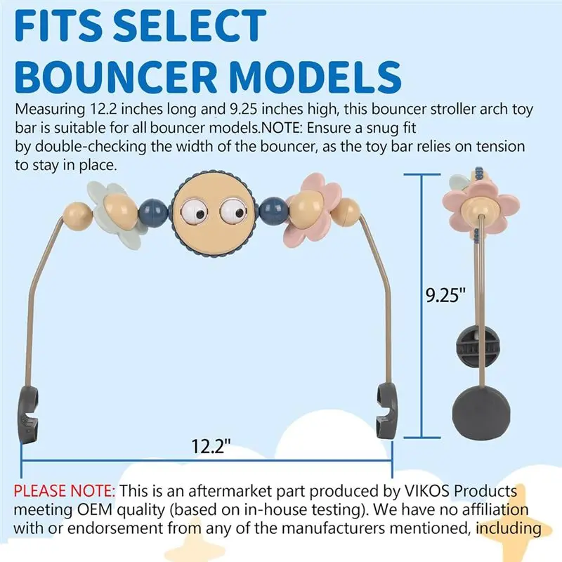 Best For Babies Bouncer Accessory Googly Eyes For Baby Bouncer Stroller Arch Car Seat-Easy Installation-With Music Feature