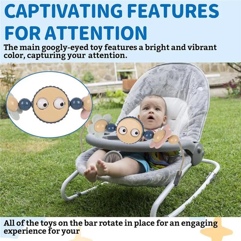 Best For Babies Bouncer Accessory Googly Eyes For Baby Bouncer Stroller Arch Car Seat-Easy Installation-With Music Feature
