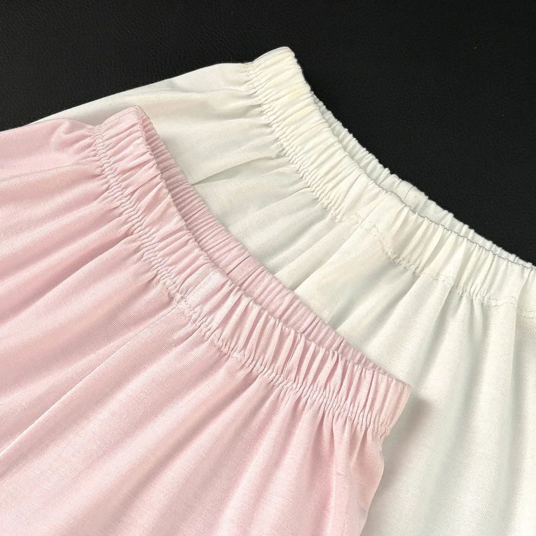 Modal Children Nightgown Dress Princess Ruffle Short Sleeves Kids Girls Sleep Dress Breathable Girls Homewear Dress For 1-10Y