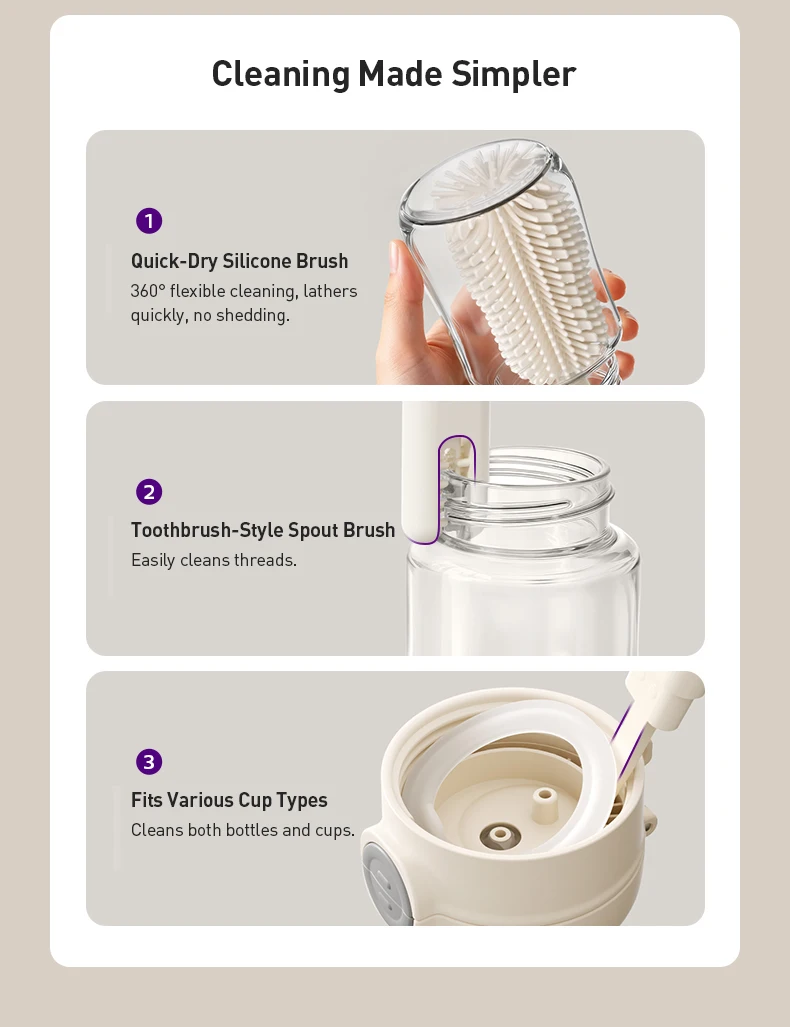 Philips Avent Baby Bottle Brush Bottle Cleaning Travel Set 7 In 1