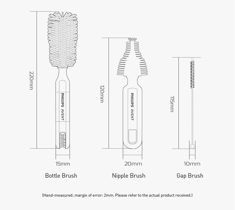 Philips Avent Baby Bottle Brush Bottle Cleaning Travel Set 7 In 1