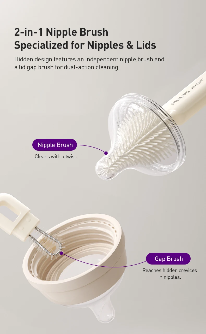Philips Avent Baby Bottle Brush Bottle Cleaning Travel Set 7 In 1