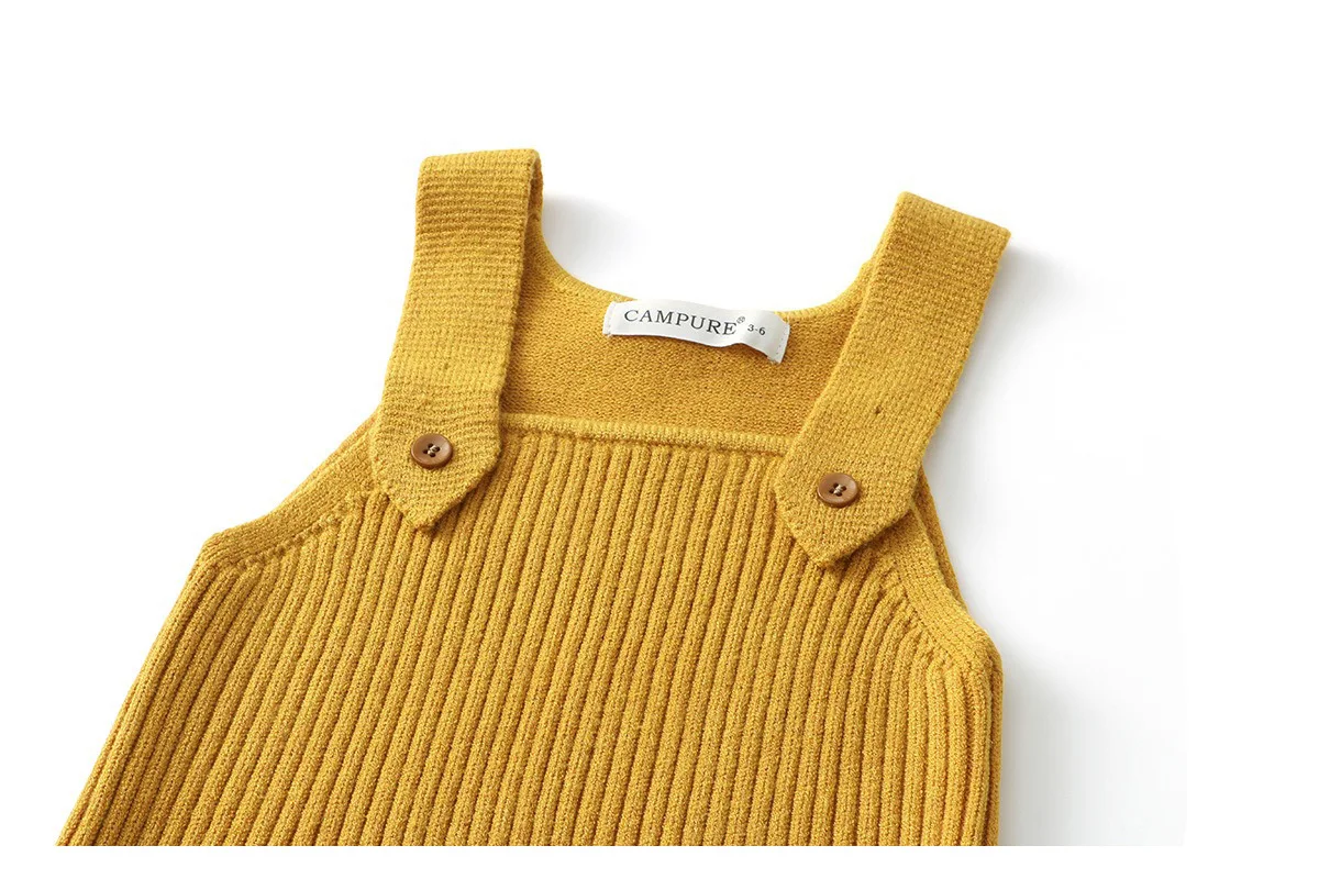 Ircomll Autumn Baby Knitted Romper Unisex Infant Overalls Suspender Long Pants Knitted Baby Clothes Outfit For Newborn Toddler