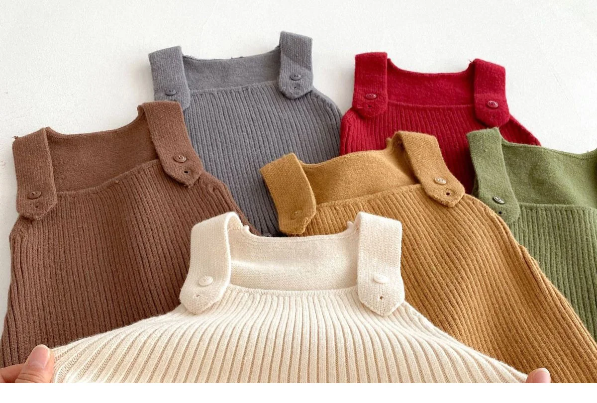 Ircomll Autumn Baby Knitted Romper Unisex Infant Overalls Suspender Long Pants Knitted Baby Clothes Outfit For Newborn Toddler