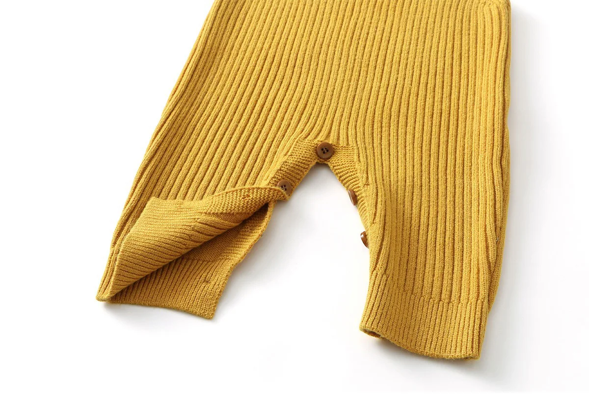 Ircomll Autumn Baby Knitted Romper Unisex Infant Overalls Suspender Long Pants Knitted Baby Clothes Outfit For Newborn Toddler