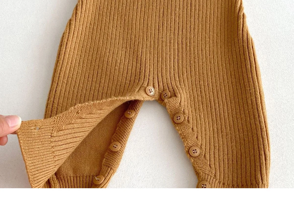 Ircomll Autumn Baby Knitted Romper Unisex Infant Overalls Suspender Long Pants Knitted Baby Clothes Outfit For Newborn Toddler