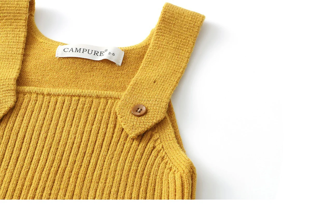 Ircomll Autumn Baby Knitted Romper Unisex Infant Overalls Suspender Long Pants Knitted Baby Clothes Outfit For Newborn Toddler
