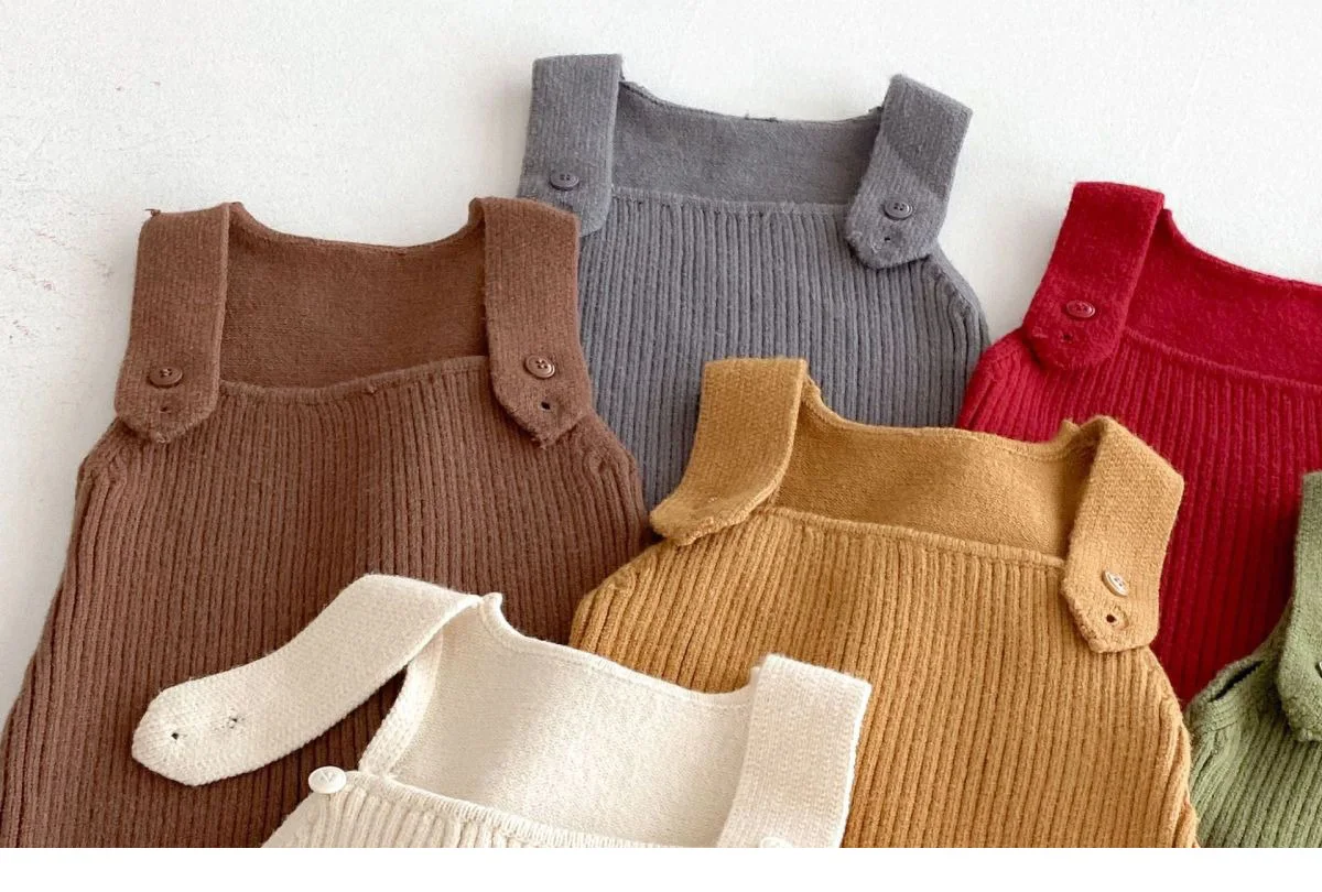 Ircomll Autumn Baby Knitted Romper Unisex Infant Overalls Suspender Long Pants Knitted Baby Clothes Outfit For Newborn Toddler