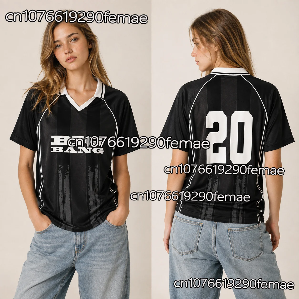 BIGBANG 2026 Concert Merch Gift T-Shirt, Kids V-Neck Jersey Style Top, Quick Dry Casual Wear For Festival Outdoor Sport