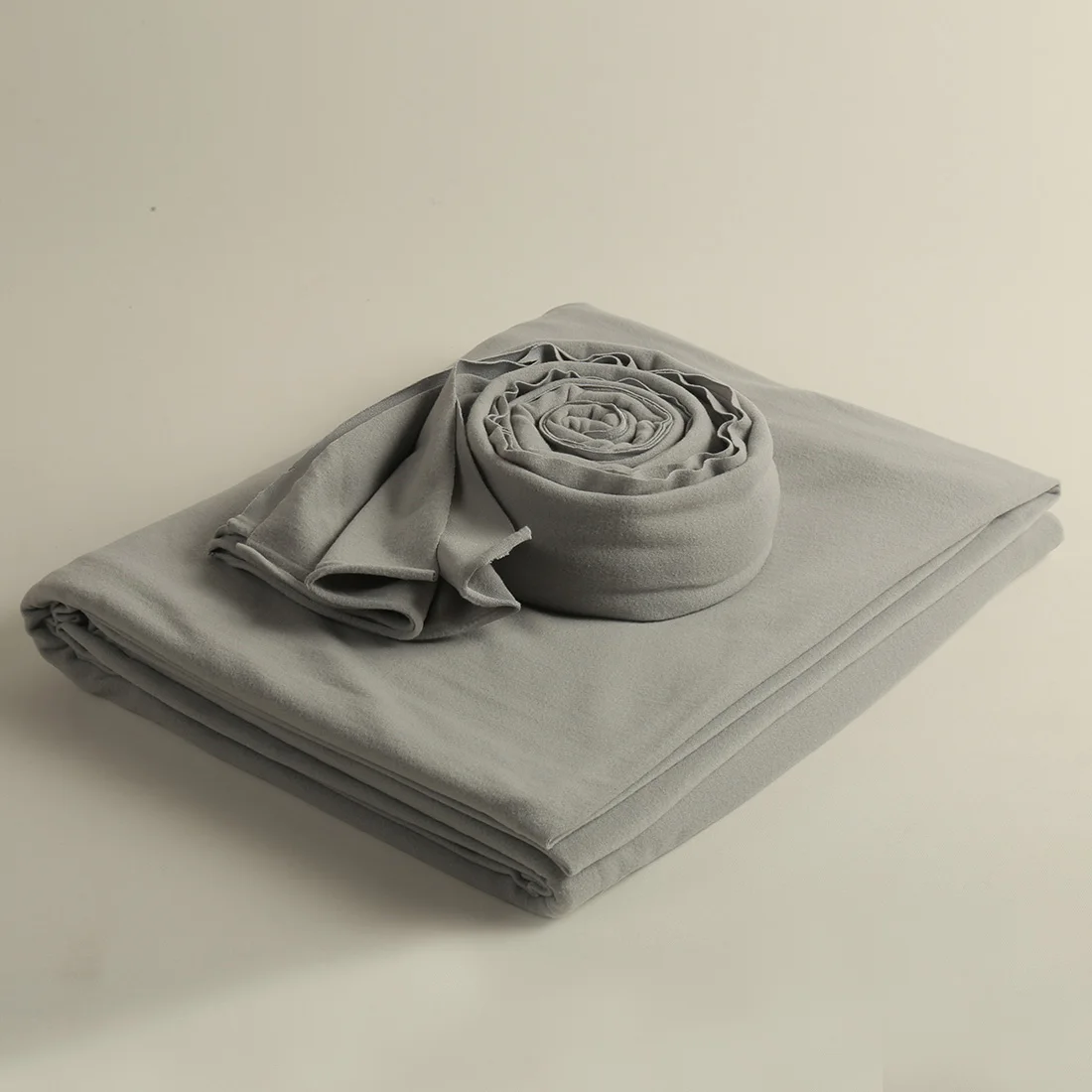 Soft Febric Stretch Knitted Blanket And Wrap Set Newborn Photography Props Baby Polar Fleece Blanket Beanbag Cover