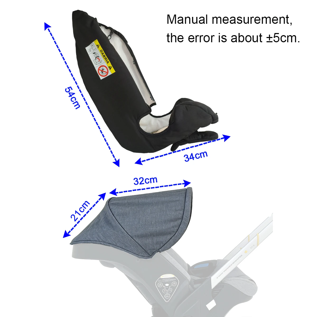 COLU KID Seat Cushion Or Canopy For Doona+ Car Seat And Strollers, Multiple Colored Change Kit , Colourful Choice