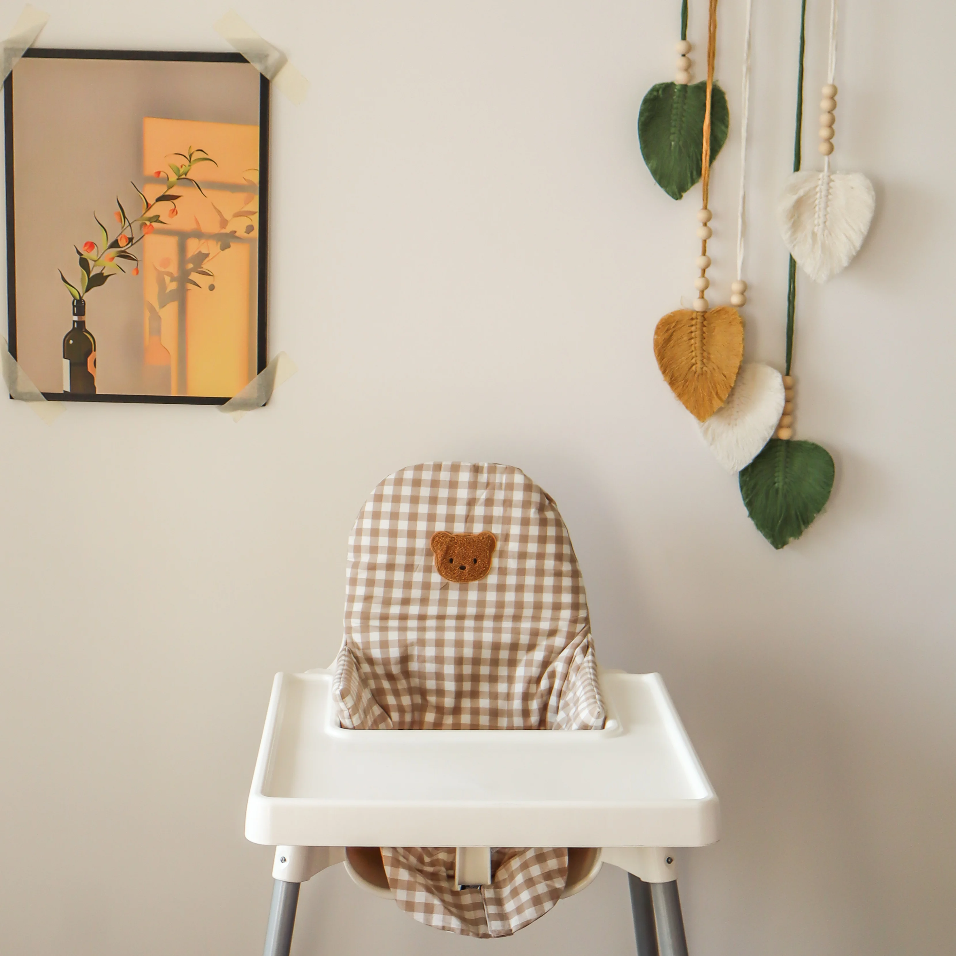 1PCS Bear Dinosaur Washable Foldable Baby Highchair Cover Antilop Chair Cushion Seat Covers Soft Cushion for Baby Feeding