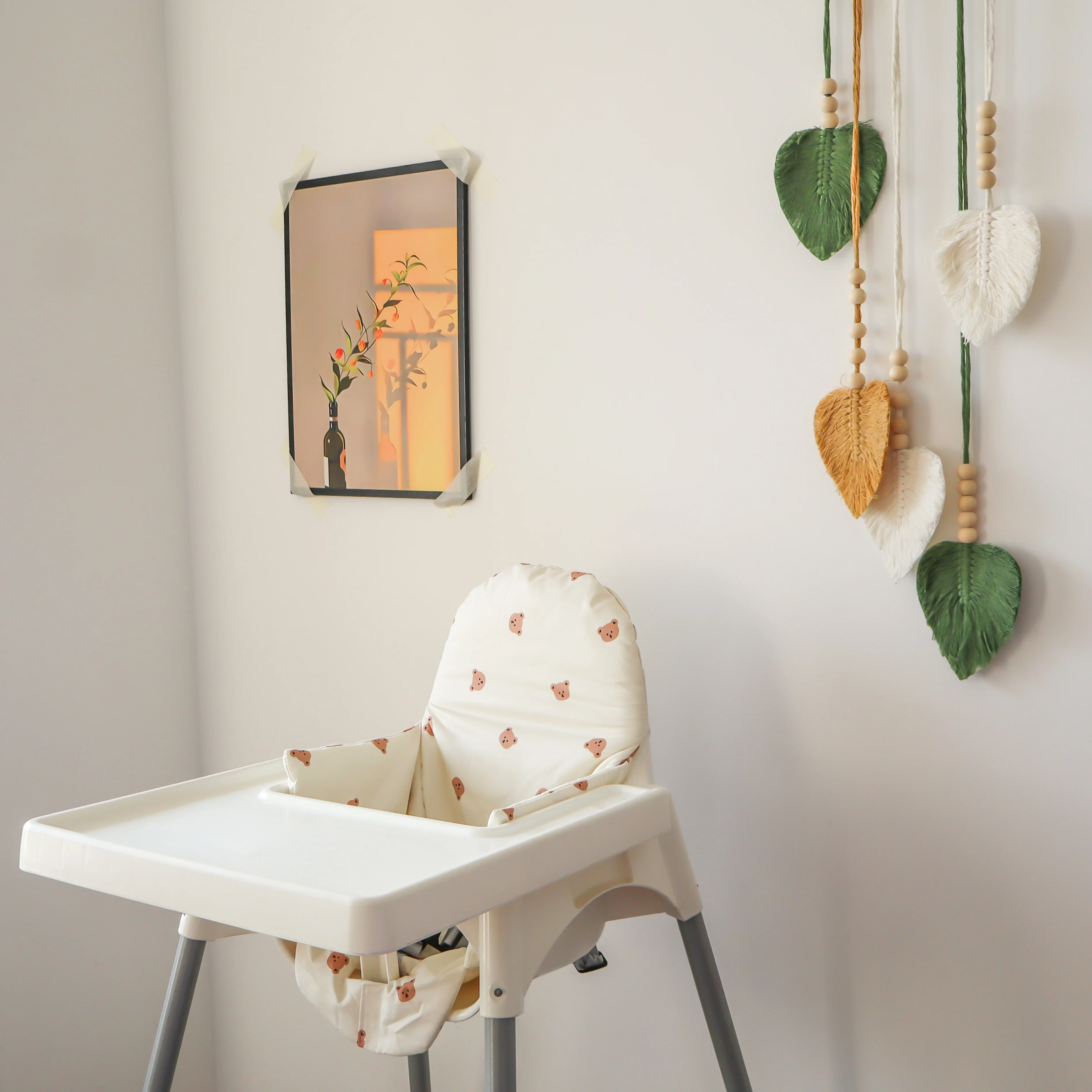 1PCS Bear Dinosaur Washable Foldable Baby Highchair Cover Antilop Chair Cushion Seat Covers Soft Cushion for Baby Feeding
