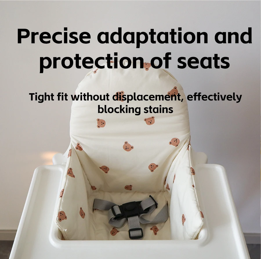 1PCS Bear Dinosaur Washable Foldable Baby Highchair Cover Antilop Chair Cushion Seat Covers Soft Cushion for Baby Feeding