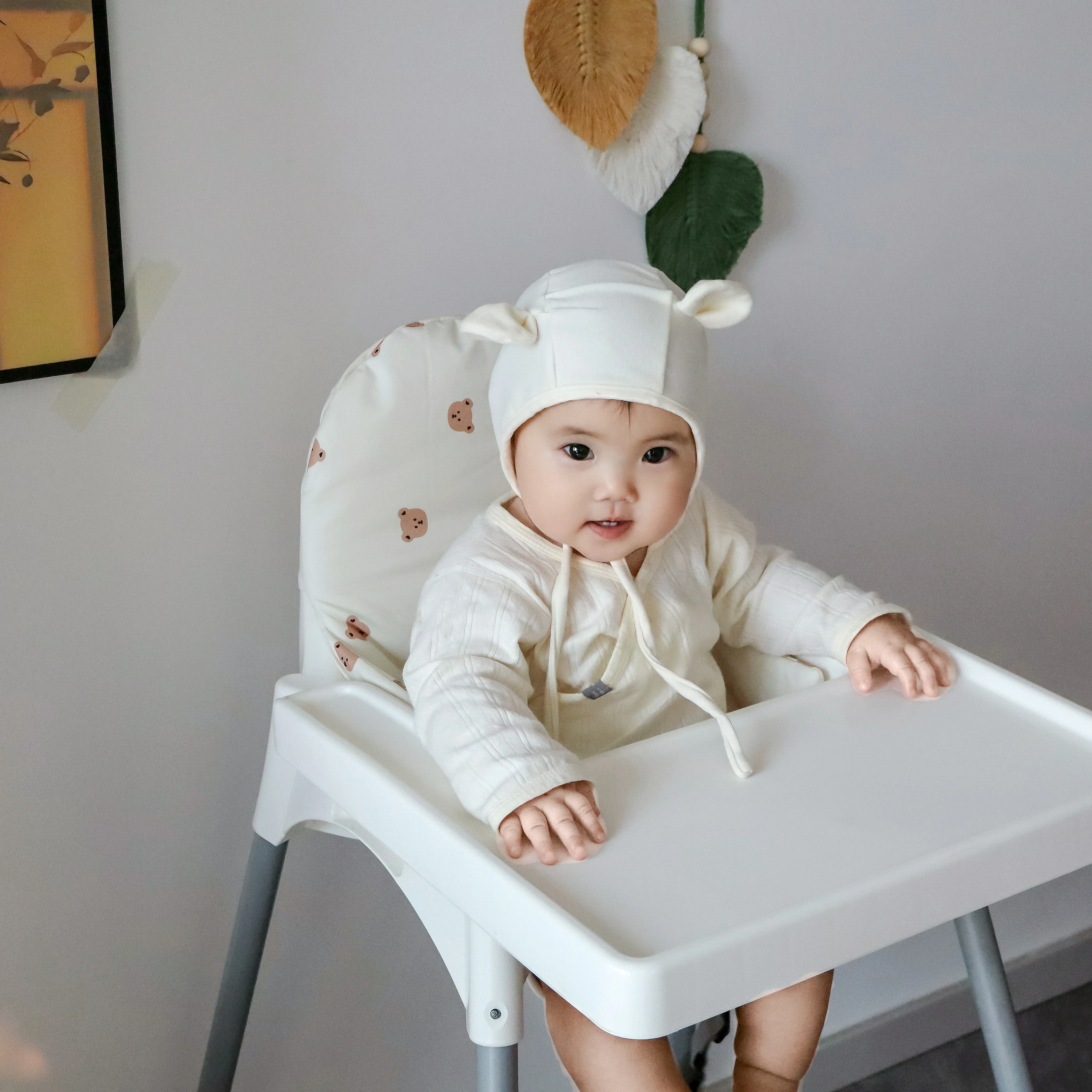 1PCS Bear Dinosaur Washable Foldable Baby Highchair Cover Antilop Chair Cushion Seat Covers Soft Cushion for Baby Feeding