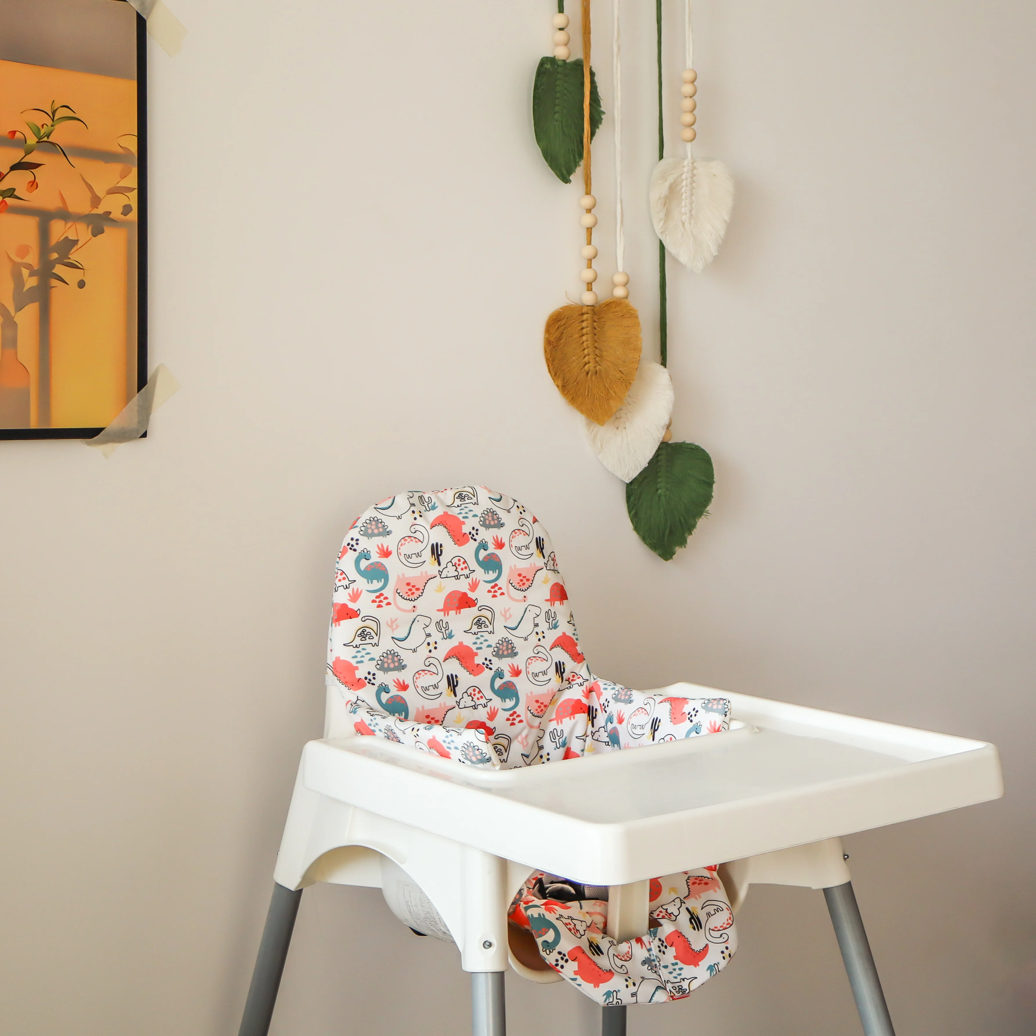 1PCS Bear Dinosaur Washable Foldable Baby Highchair Cover Antilop Chair Cushion Seat Covers Soft Cushion for Baby Feeding