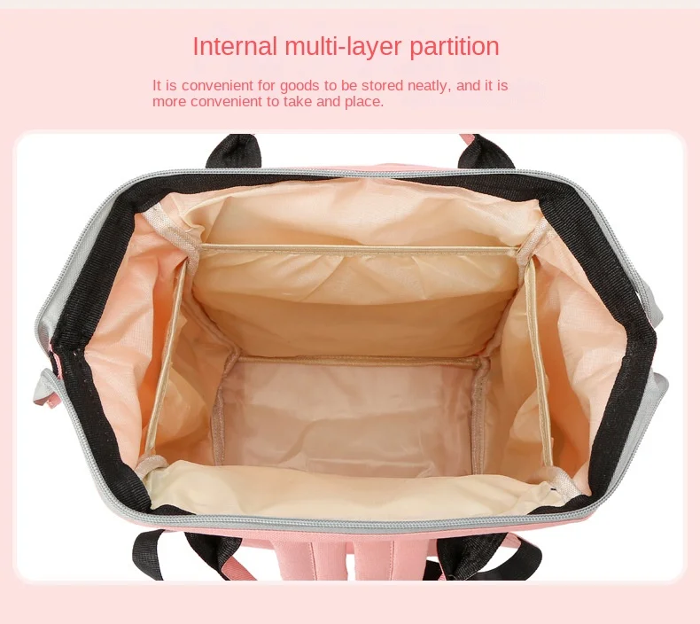 Mommy Mother and Baby Backpack Outing Student Bag New Fashion Portable Shoulder Large Capacity Multi-functional Shoulder