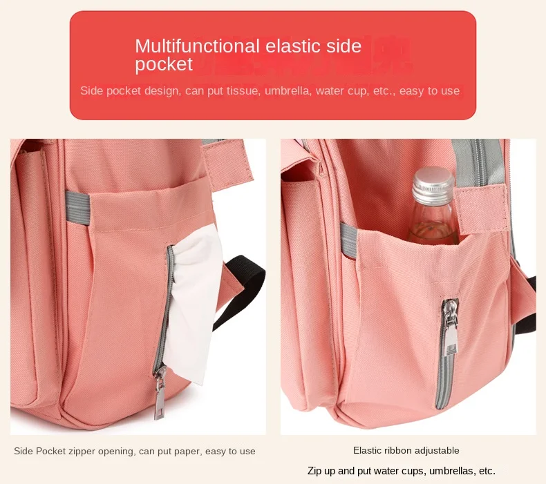 Mommy Mother and Baby Backpack Outing Student Bag New Fashion Portable Shoulder Large Capacity Multi-functional Shoulder