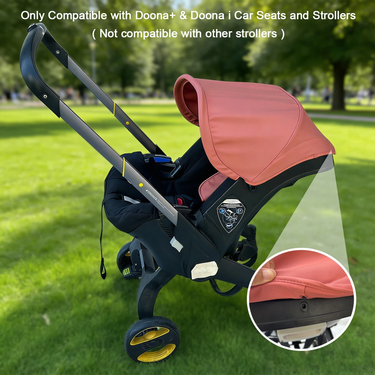 Mom Tan Stroller Replacement Canopy Compatible With Doona+ & Doona I Car Seats And Strollers - Durable Breathable Fabric
