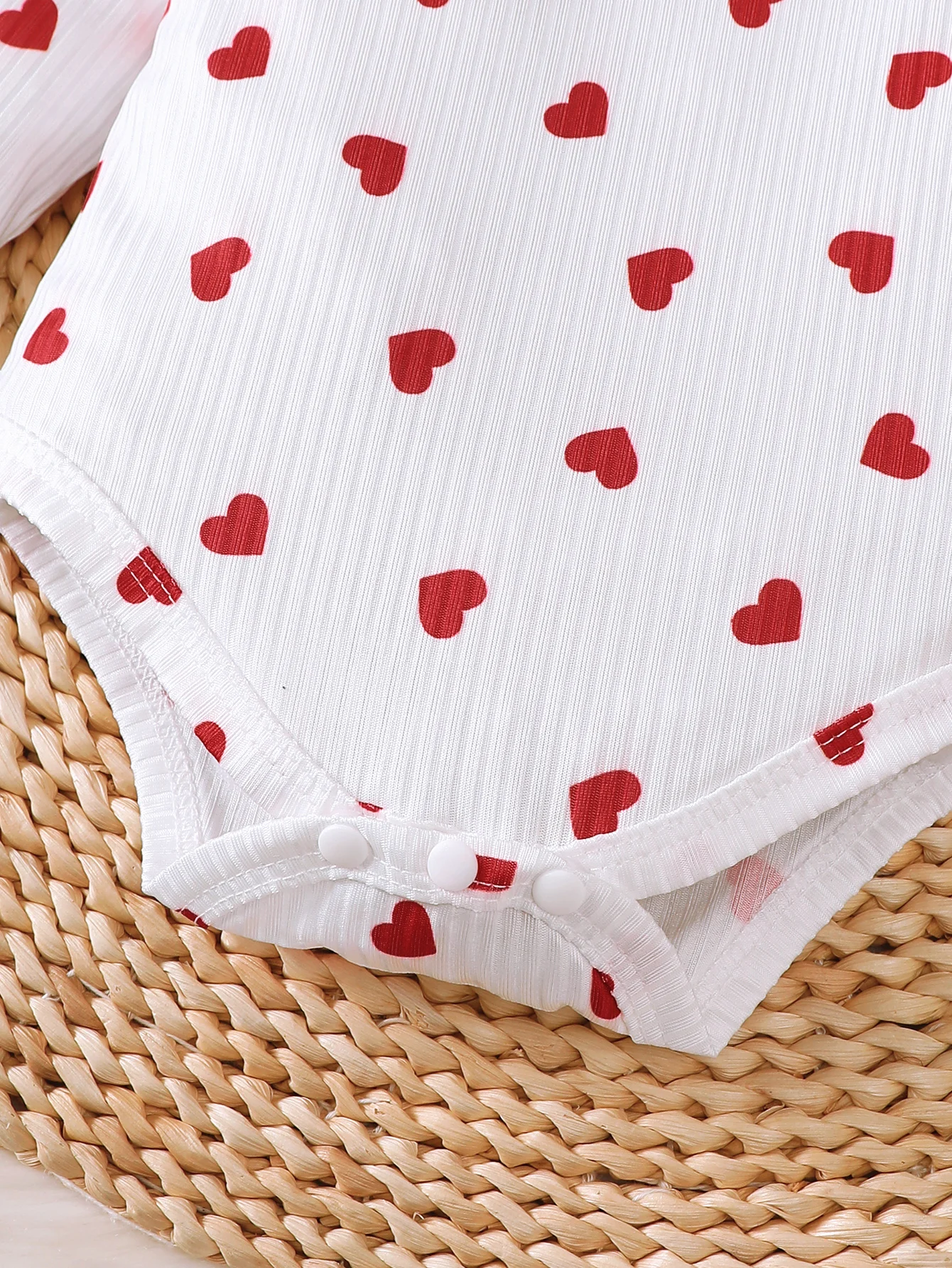 0-18 Months Baby Girl Clothing Outfit 3Pcs Bodysuit Heart Print Long Sleeve Jumpsuit Headband Newborn Baby Autumn Clothes Set