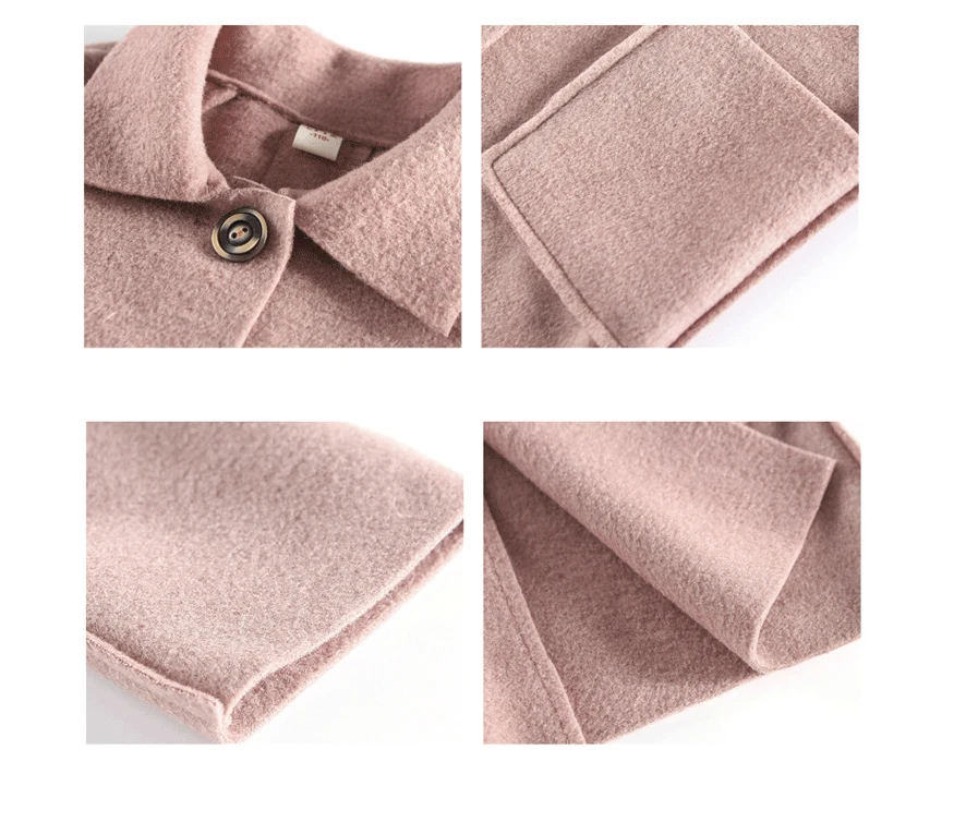 Kids Winter Wool Blend Coats Vintage Fashion Teen Girls Beige Long Jackets Warm Outerwear Thick Jacket Child 7 8 10 12 Years Old