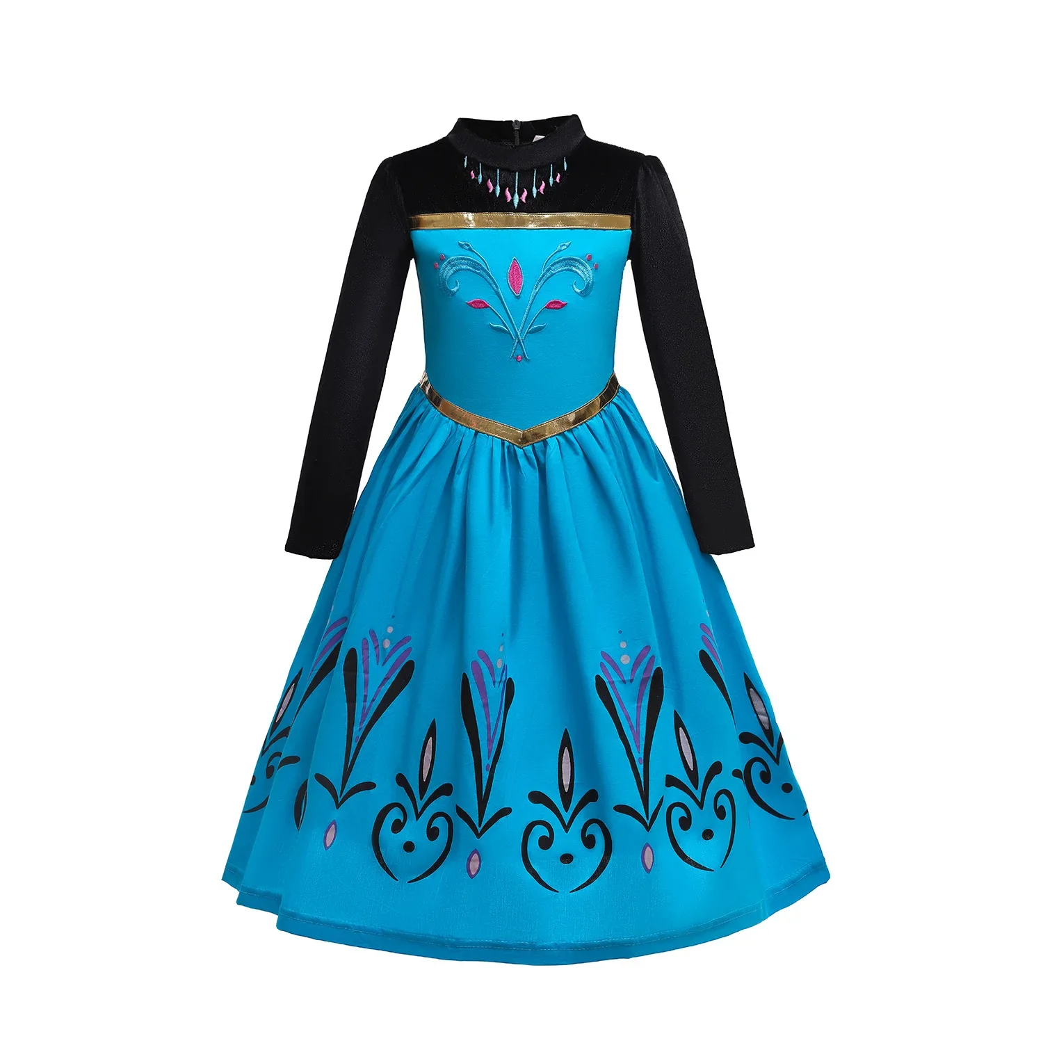 Little Girls Snow Queen Elsa Princess Dress Kids Cosplay Gown Costume Halloween Birthday Party Outfit 2‑10Yrs