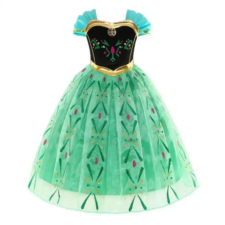 Little Girls Snow Queen Elsa Princess Dress Kids Cosplay Gown Costume Halloween Birthday Party Outfit 2‑10Yrs